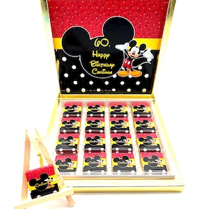 Schokobox personalisiert Mickey Gastgeschenk Mitgebsel Kindergeburtstag Candybar Weihnachtsgeschenke
