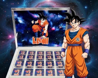 Anime Geschenk personalisiert Kindergeburtstag – Schokobox mit Name – Mitgebsel Geburtstag Junge – Candybar Gastgeschenk – Anime Box Geschen