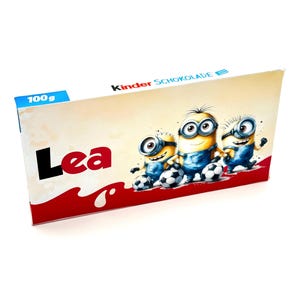 Nuovi adesivi Kinder Chocolate 2 adesivi personalizzati per Kinder Chocolate Minions Football