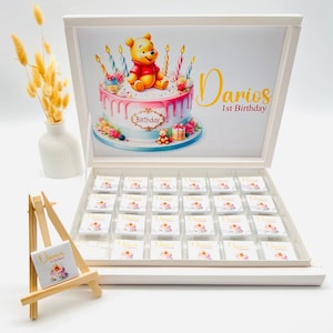 Chocolate box personalized Winnie the Pooh guest gift gift party favor birthday candy bar children&#39;s birthday