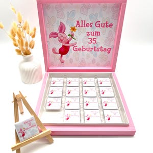 Chocolate box personalized Winnie the Pooh Piglet guest gift party favor children&#39;s birthday candy bar