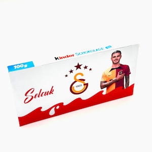 NOWA naklejka Mauro Icardi Galatasaray – 5-gwiazdkowa naklejka personalizowana – prezent Kinder Chocolate – pomysł na prezent dla fana