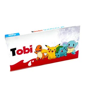 NUOVI adesivi Kinder Chocolate – 2 adesivi personalizzati per barrette Kinder – Pokémon Pikachu – Bomboniere per feste di compleanno