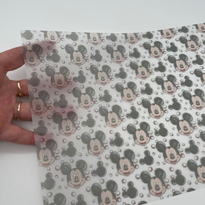 Transparentpapier Transparenz Bastelpapier 10 Blatt  Grußkarten Herstellung Mickey Minnie Mouse Winnie Pooh