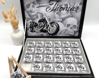 Schokobox personalisiert Harley Motorrad Schokobox Biker Fans ClubGastgeschenk Geschenk Mitgebsel Geburtstag  Candybar