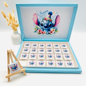 Chocolade doos gepersonaliseerd Stitch gast cadeau feest gunst kinder verjaardag candy bar