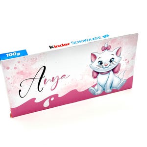 Nuovi adesivi Kinder Chocolate 2 adesivi personalizzati per bambini Bar Cat Marie