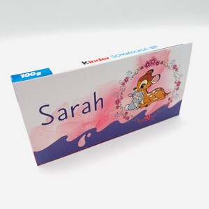 NOVITÀ Bambi Sticker 2 adesivi adesivi per bambini, idee regalo cioccolato personalizzate