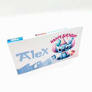 Adesivo Stitch 2 Adesivi personalizzati per bambini Cioccolato