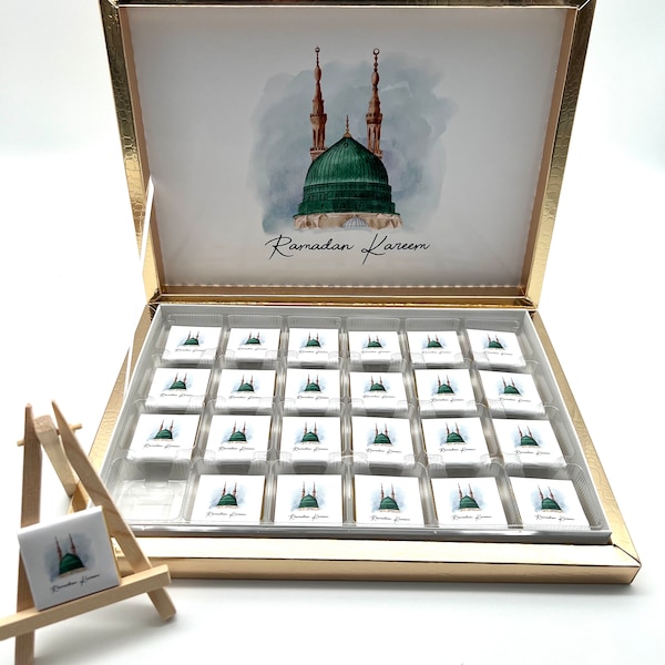 Scatola di cioccolatini personalizzata Ramadan Kareem Hayirli Ramazanlar Eid Mubarak idea regalo per gli ospiti