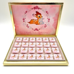 Schokobox Bambi – personalisiert – Schokolade – Gastgeschenk – Mitgebsel – Geburtstag – Candybar – Geschenkidee – Waldtiere