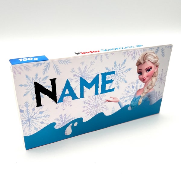 Elsa Frozen  Sticker 2 Sticker  Aufkleber  Personalisiert für Kinder Schokolade