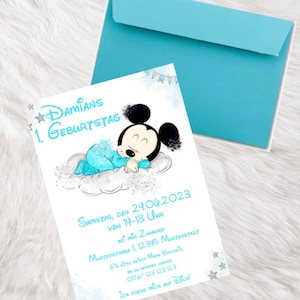 Uitnodiging uitnodigingskaart mickey mouse kinderverjaardag
