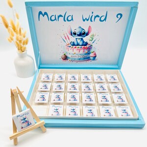 Scatola di cioccolatini personalizzata Stitch Angel regalo per gli ospiti bomboniera per la festa di compleanno dei bambini bar di caramelle