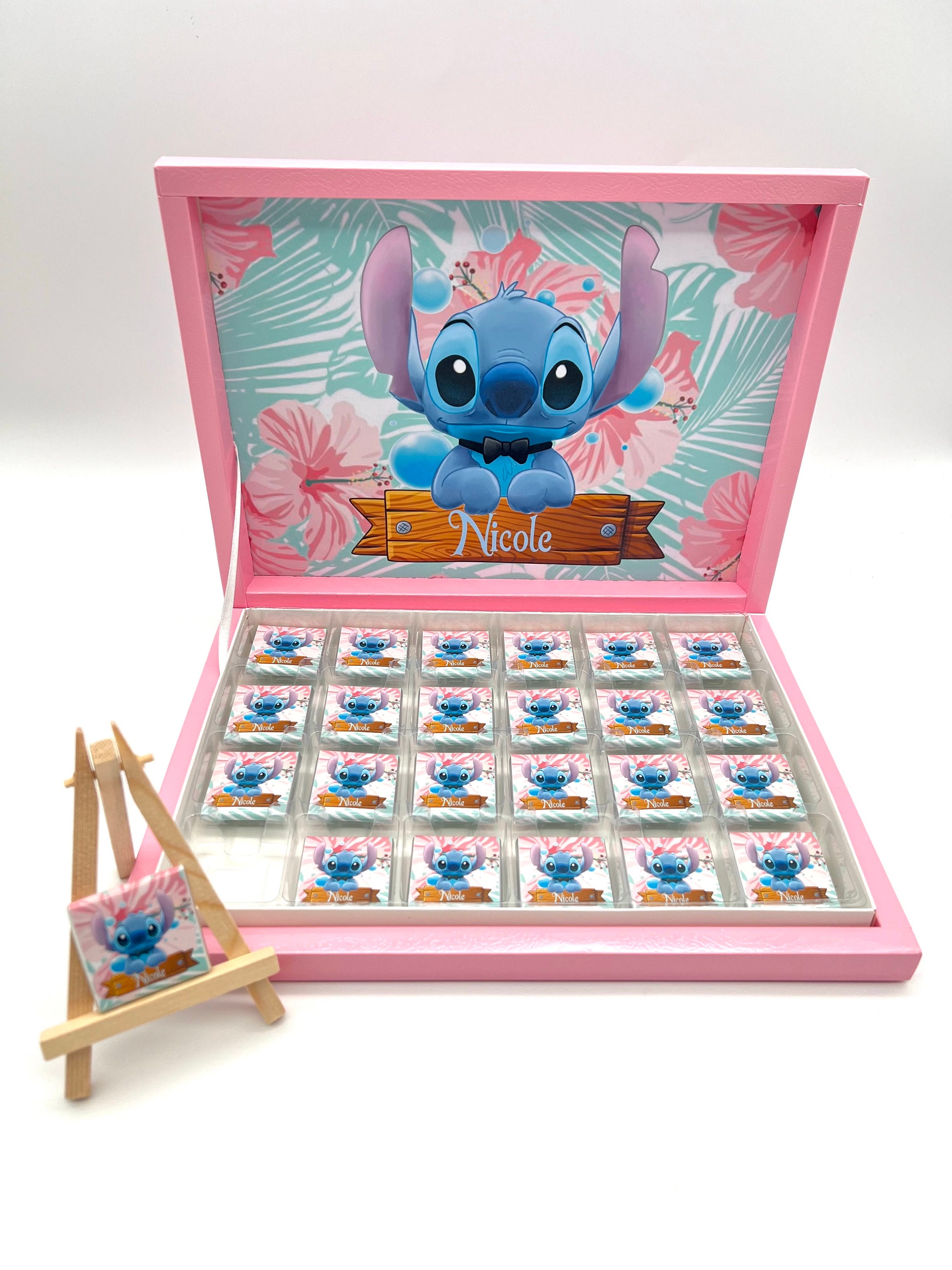 Scatolina Lilo e Stitch completa confetti e bigliettino scatola fes