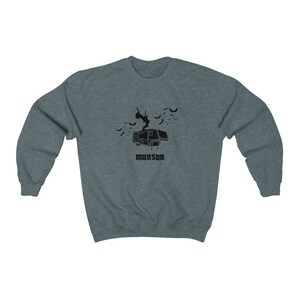 Eddie Munson Crewneck Sweatshirt Guitar Sweatshirt Bat Sweatshirt ST 4 Vintage Fandom Gift TV Series Gift Crewneck Sweatshirt Eddie Gift Dark Heather