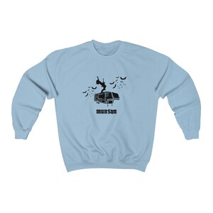Eddie Munson Crewneck Sweatshirt Guitar Sweatshirt Bat Sweatshirt ST 4 Vintage Fandom Gift TV Series Gift Crewneck Sweatshirt Eddie Gift Light Blue