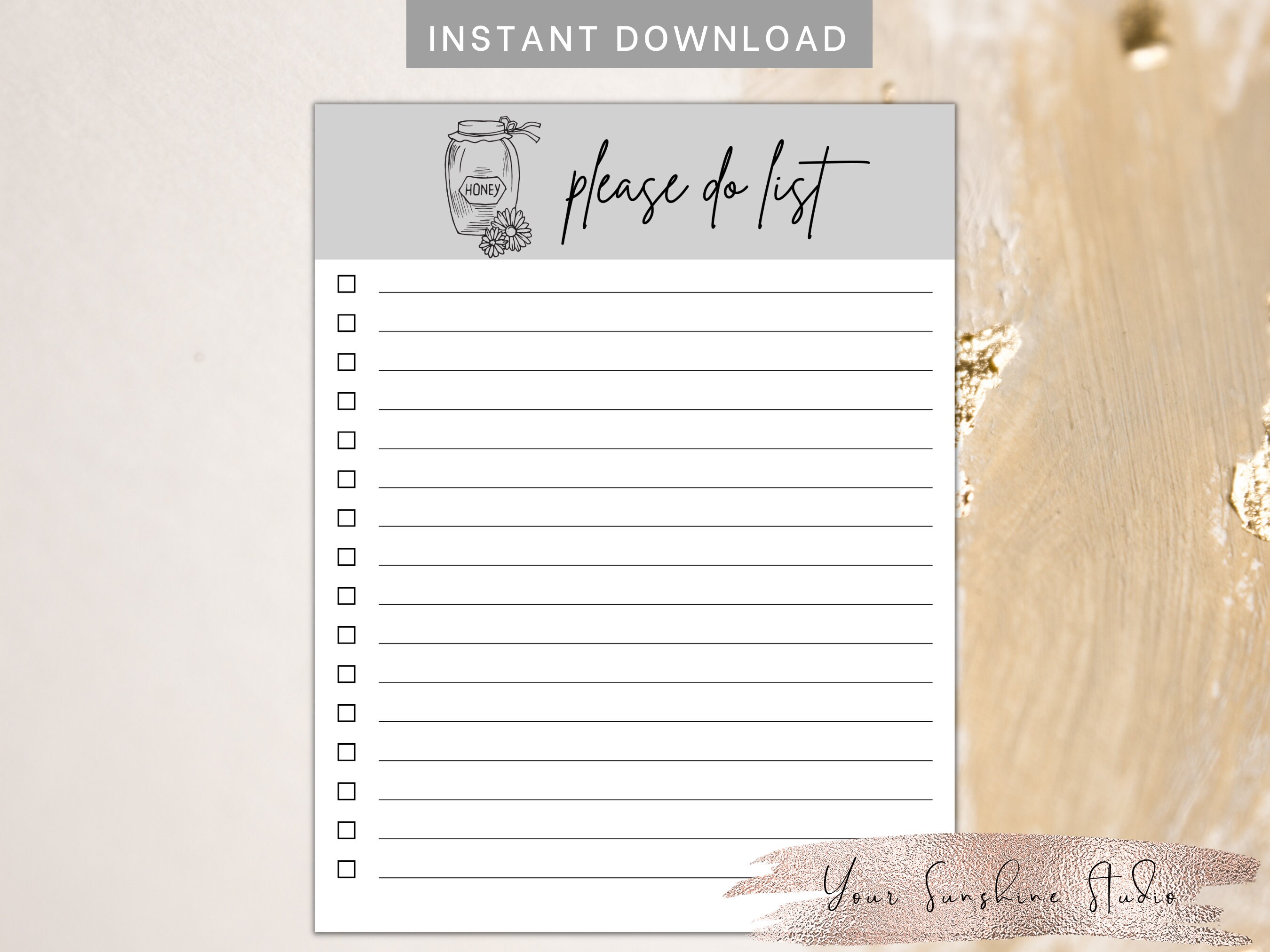 Honey Do List | to Do List | Printable | Digital Download PDF - Etsy