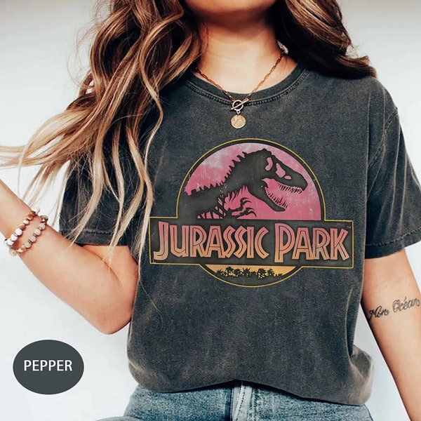 Comfort Color Vintage Jurassic Park Shirt, Jurassic Park Logo Shirt, Dinosaur T-Rex Shirt, Jurassic World Shirt, Jurassic Graphic Shirts