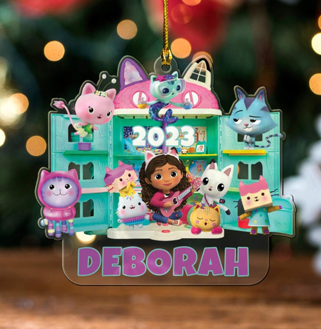 Personalized Gabby's Dollhouse Ornament Gabby Christmas Etsy