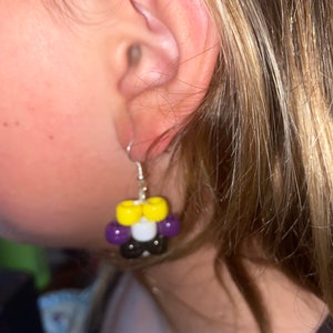 Nonbinary Kandi Flower Earrings