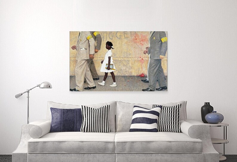 Norman Rockwell/the Problem We All Live With/canvas - Etsy UK
