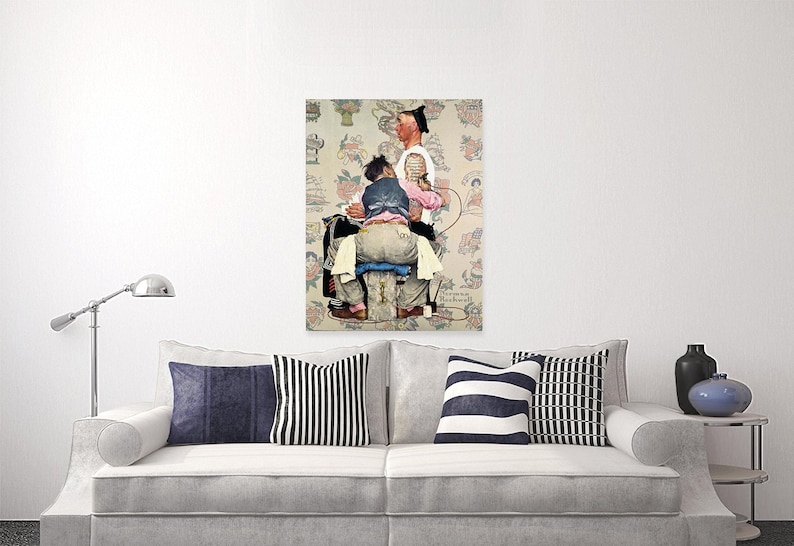 Norman Rockwell/tattoo Artist/canvas Print/art/home - Etsy