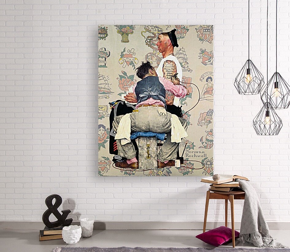 Norman Rockwell/Tattoo Artist/Canvas Print/Art/Home Etsy.de
