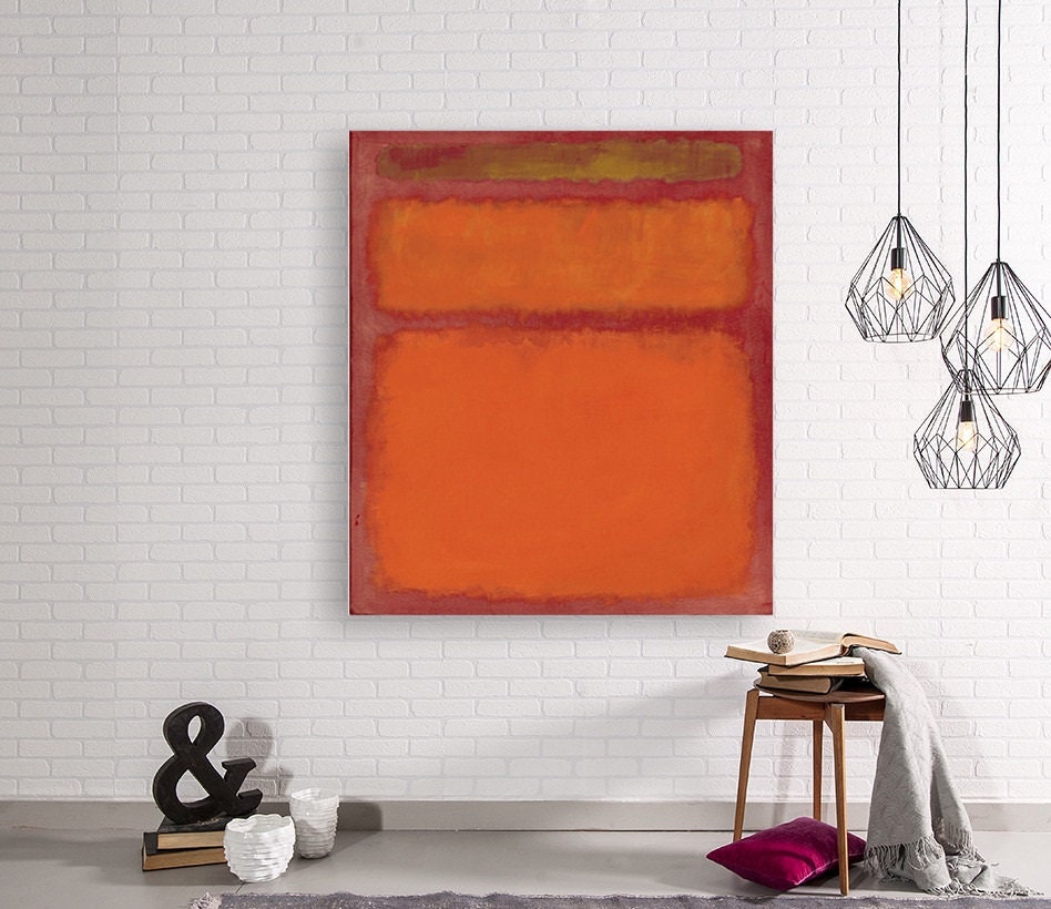 Mark Rothko /orange Red Yellow 1961 /canvas Print/art/home Etsy