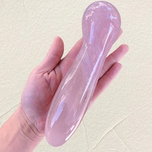 Rose Quartz Massage Stick | Handmade Crystal Healing Wand for Face, Back and Foot | Luxury Relaxation and Wellness Gift