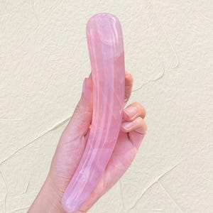 Rose Quartz Massage Stick | Crystal Healing Wand for Face, Back and Foot | Luxury Relaxation and Wellness Gift