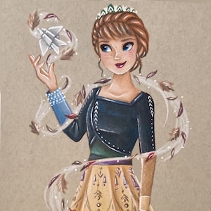 Stampa di trasformazione del costume di Anna su carta per belle arti