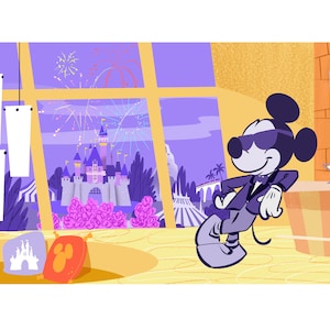 Groovy Mickey Print on Fine Art Paper