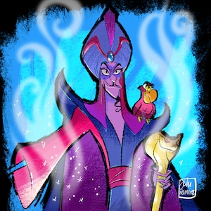 Jafar and Iago Print on Fine Art Paper