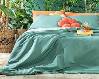 100% cotton duvet cover set bed covers queen bed cover full size green duvet cover green comforter set comforter set full quilt cover