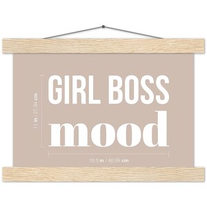 Póster y colgador de papel mate clásico de GirlBoss