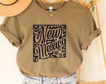 New Mexico Shirt, Zia Shirt, Zia Top, New Mexico Tshirt, New Mexico Geschenk, New Mexico Flaggen Shirt, Burque, NM 505, Southwestern Shirt, Zia T-Shirt