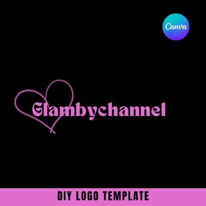 DIY logo for business,luxury, neon pink, premade,business logo, social media, diy, Canva, glam logo, pretty