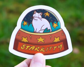 Sticker boule à neige Starkitty