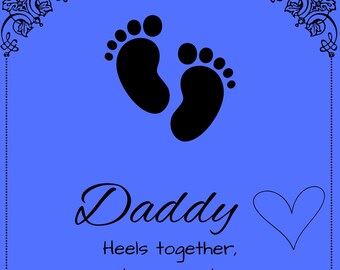 Daddy Footprint Poem | Fathers Day Birthday | Daddy Dad Poem Printable | Kids Baby Toddler Keepsake | Printable