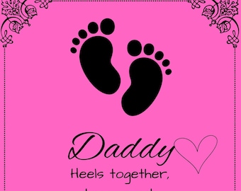 Daddy Footprint Poem | Fathers Day Birthday | Daddy Dad Poem Printable | Kids Baby Girl / Toddler Keepsake | Printable