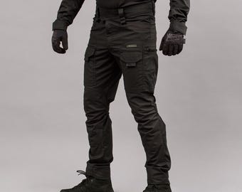 Tactical pants "ANTITERROR II" Black (Rip-Stop Stretch + Membrane)