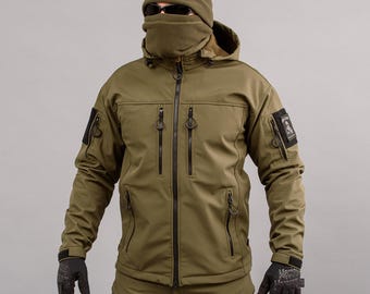 Chaqueta aislante "URBAN SCOUT" color oliva (SoftShell)
