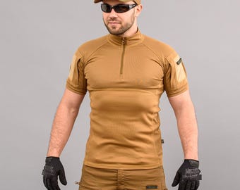 Camiseta táctica UBACS "ANTITERROR II" Coyote (CoolPass + Knitwear)