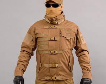 Chaqueta táctica "SHTORM" color coyote (membrana + micropolar)