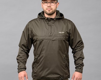 Windbreaker anorak (Jacket) "SUMMER DEFENCE" Dark Olive (Raincoat + Mesh)