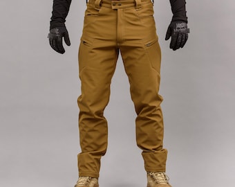 Pantalones impermeables con aislamiento térmico "URBAN SCOUT" color coyote (SoftShell)