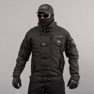 Tactical jacket "SHTORM" Black (Membrane + Microfleece)