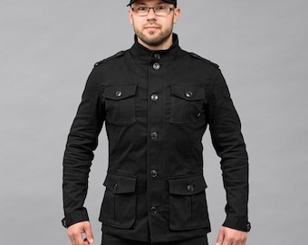 Military jacket &quot;KILBORN&quot; Black (Cotton Jeans)