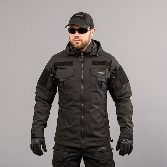 Tactical jacket "ANTITERROR II" Black (Membrane)